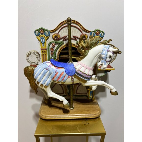 Vtg Tobin Fraley Sankyo Wurlitzer Carousel Horse Music Box - Picture 2 of 13